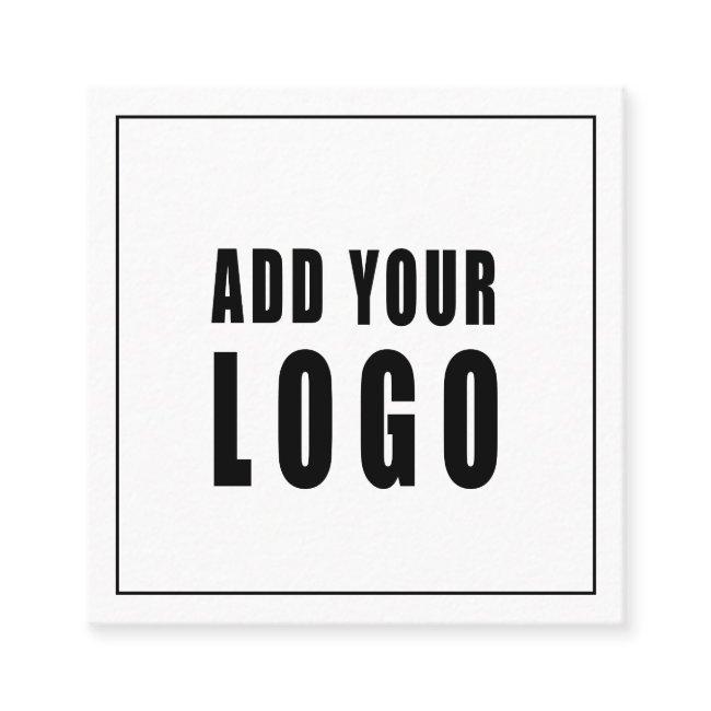 Classy holographic glitter elegant script busines square