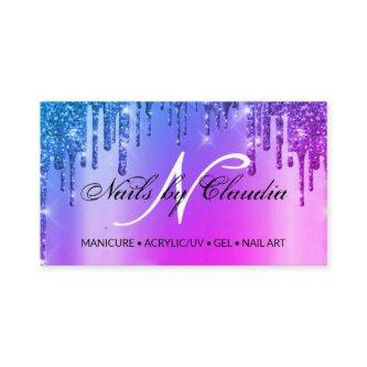 Classy holographic glitter script