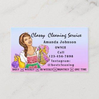 Classy House  Cleaning Service Maid Blue Ombre