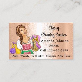 Classy House Cleaning Service Maid Glitter Girl