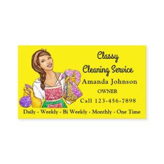 Classy House Cleaning Service Maid Glitter Yellow