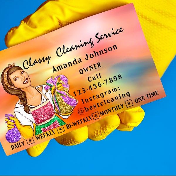 Classy House  Cleaning Services Maid Holograph