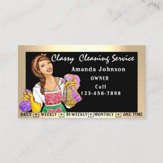 Classy House Office Cleaning Services Maid Black