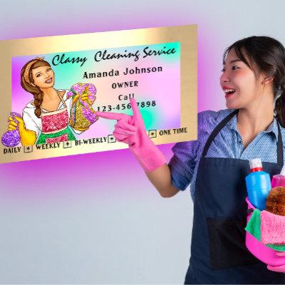 Classy House Office Cleaning Services Maid Framed