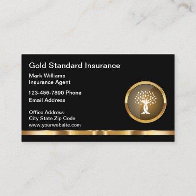 Classy Insurance Provider Sales Agent Businesscard