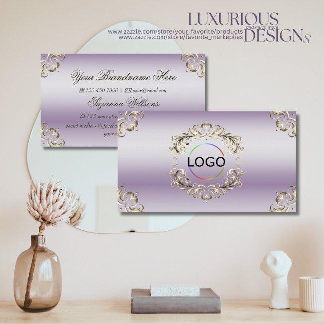 Classy Lavender Gold Ornate with Logo Elegance