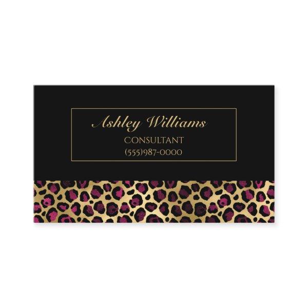 Classy Luxury Gold & Burgundy Leopard Design
