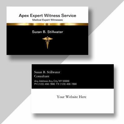 Classy Medical Expert Witness Businesscards