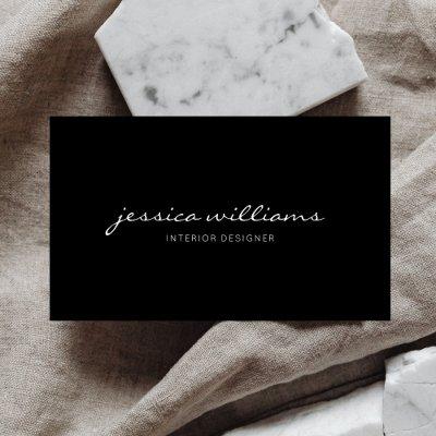 Classy Minimal Stylish Script Black