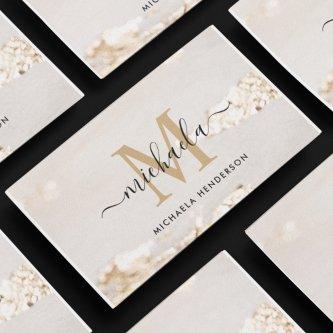 Classy Modern Gold Foil Monogram & Name