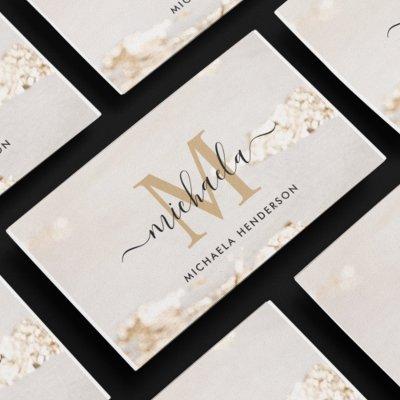 Classy Modern Gold Foil Monogram & Name