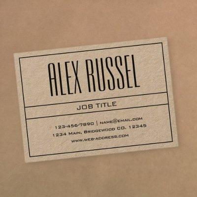 Classy Modern Professional Black on Kraft Paper