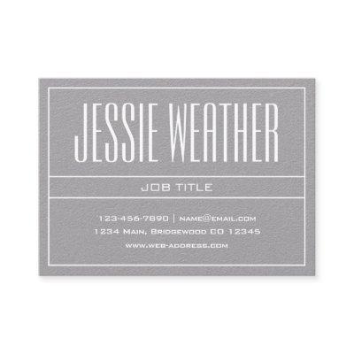 Classy Modern Professional White on Premium Grey