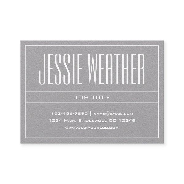 Classy Modern Professional White on Premium Grey