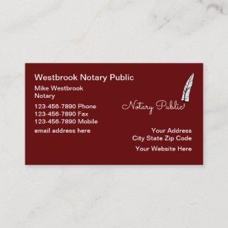 Classy Notary Public Feather Pen