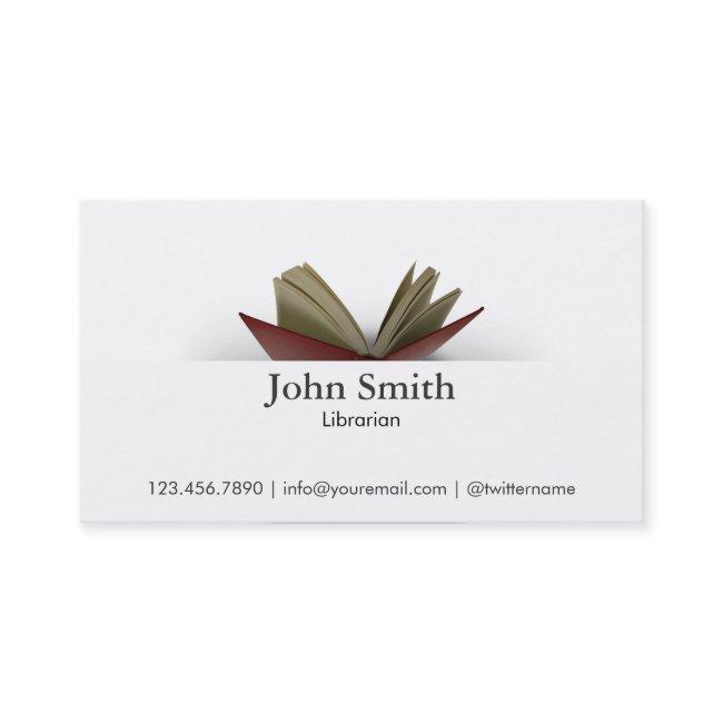 Classy Opened Book Librarian