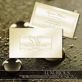 Classy Pastel Silk Gold Decorative with Monogram