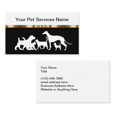 Classy Pet Service Gold Black White