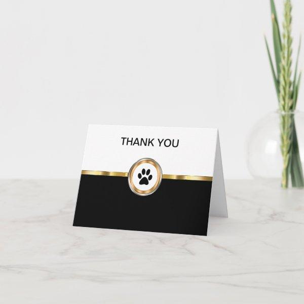 Classy Pet Theme Business Thank You Card