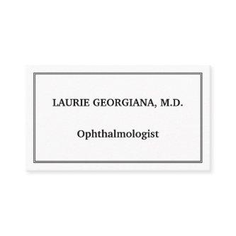 Classy & Plain Ophthalmologist
