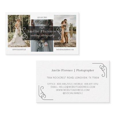 Classy Scroll Black Nameplate Wedding Photographer