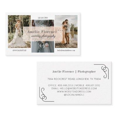 Classy Scroll Pink Nameplate Wedding Photographer