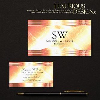 Classy Shimmery Rose Gold and Monogram Luxurious