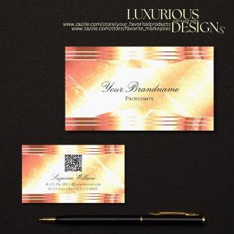 Classy Shimmery Rose Gold with QR Code Luxurious