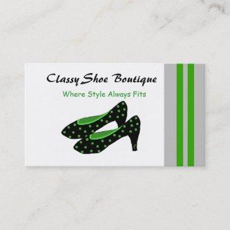 Classy Shoe Boutique - Black and Green