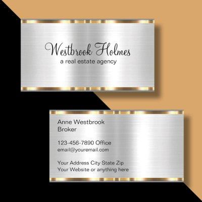Classy Silver And Gold Tone Real Estate