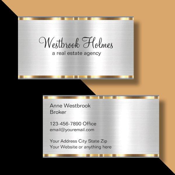 Classy Silver And Gold Tone Real Estate