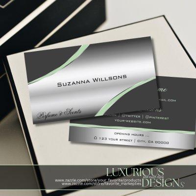 Classy Silver Gray Curved Decor Lines Shimmering