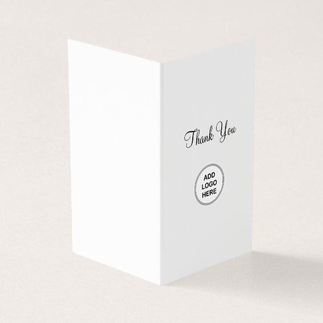 Classy Simple Budget Logo Template Thank You Cards