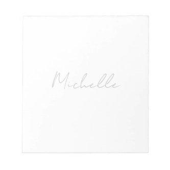 Classy Stylish Script Add Your Name Notepad