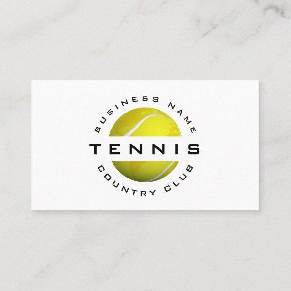 Classy Tennis Club Modern Ball World Logo Social