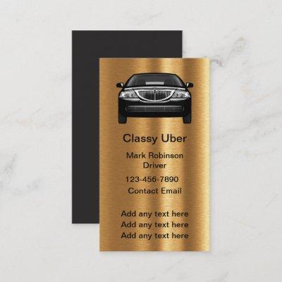 Classy Uber Driver Gold Tone