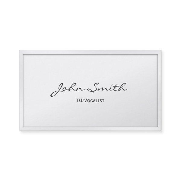 Classy White Border DJ Music