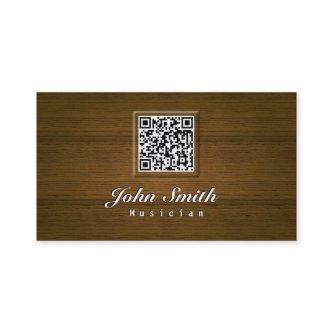 Classy Wood QR Code Musician