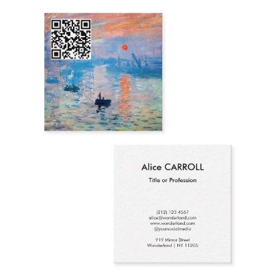 Claude Monet - Impression, Sunrise - QR Code Square
