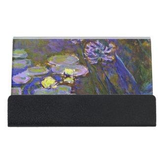 Claude Monet Water Lilies Agapanthus Desk  Holder