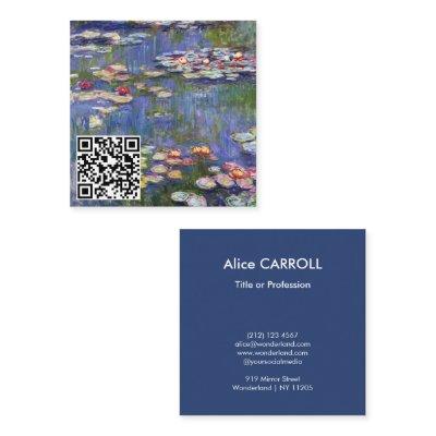 Claude Monet - Water Lilies / Nympheas - QR Code Square