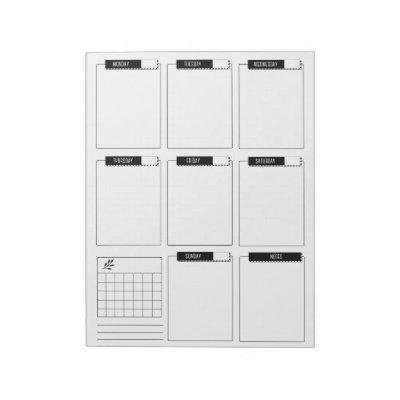 Clean and Minimal Weekly Planner Pad