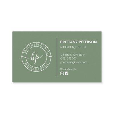 Clean Gray Green Trendy Modern Professional