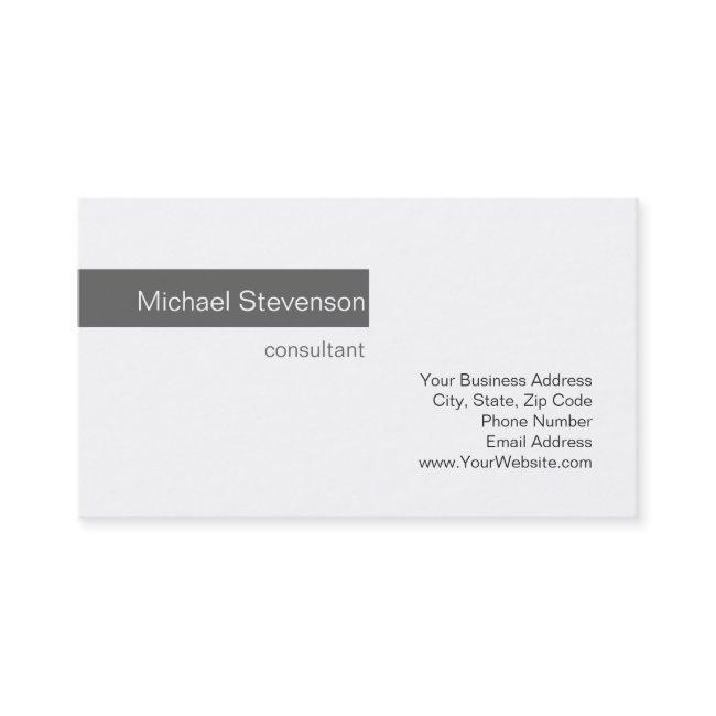 Clean Grey Striped White Consultant