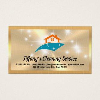 Clean House Logo Sparkle | Gold Metallic