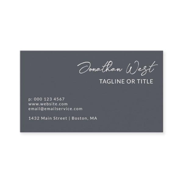 Clean Iron Gray Name In Signature Script One Sided