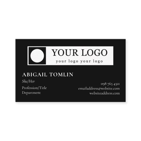 Clean Minimalist Black Your Logo Personal Pronoun