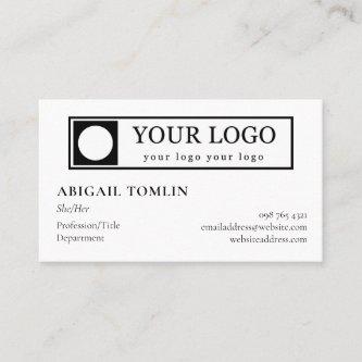 Clean Minimalist Your Logo & Personal Pronoun