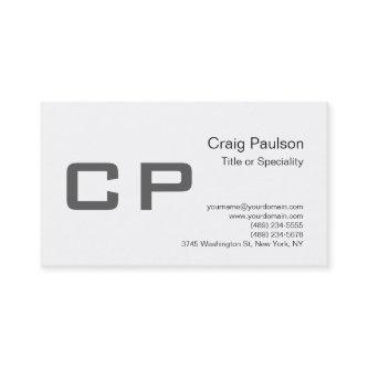 Clean Simple Grey Monogram