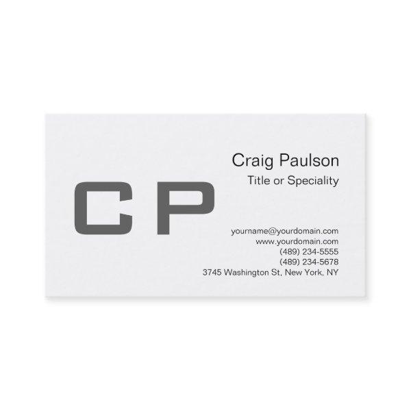 Clean Simple Grey Monogram